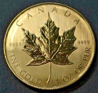 Canada Rcm 2009 1 Troy Oz.  9999 Fine Gold Maple Leaf $200 Coin (31.  1 Grams)