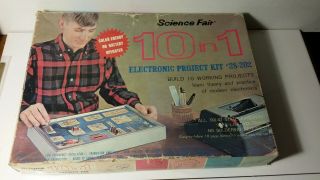 Tandy Science Fair 10 In 1 Electronic Project Kit 28 - 202