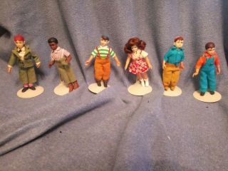 Vintage 1975 Mego Our Gang Little Rascals Action Figures.  Dolls.  Complete Set Of 6