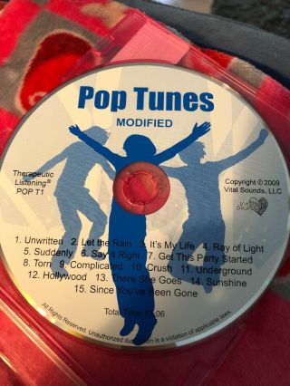 Vital Sounds Pop Tunes Cd Vision Audio Therapeutic Listening