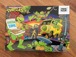 Vtg.  1989,  Teenage Mutant Ninja Turtles (tmnt) “pizza Time” 100 Pc.  Puzzle,  08018