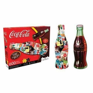 Coca - Cola 600 Piece 2 Sided Shaped Jigsaw Puzzle Aquarius Complete