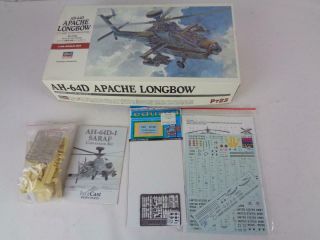 Hasegawa Ah - 64d Longbow Us Army 1/48 Helicopter Model Kit Pt23 07223 W/upgrades