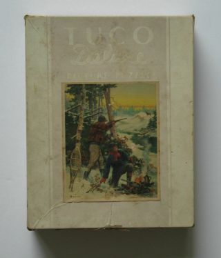 The Long Days Reward TUCO Vintage Puzzle 350 Piece Complete Hunters Winter Deer 2