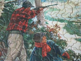 The Long Days Reward TUCO Vintage Puzzle 350 Piece Complete Hunters Winter Deer 3
