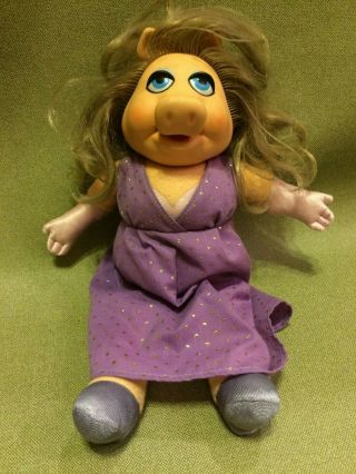 Vintage Fisher Price Miss Piggy 890 14” Muppet Doll Muppets Plush Jim Henson