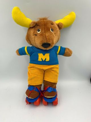 1984 Vtg " Montgomery Moose " Get Along Gang 13 " Plush Toy With Skates & Outfit