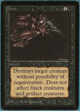 Terror Beta Pld - Sp Black Common Magic The Gathering Card (id 82782) Abugames