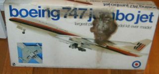 1975 Entex Boeing 747 Jumbo Jet 1:100 Scale