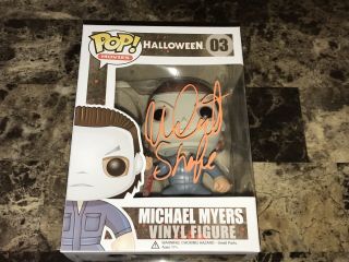 Halloween Rare Signed Michael Myers Funko Pop Action Figure Nick Castle Horror