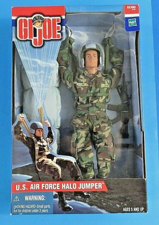 Gi Joe Us Air Force Halo Jumper W/ Parachute 12 " 1/6th Figure 81751 Nib
