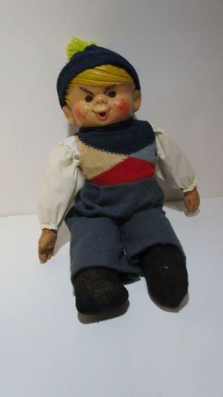 Vintage Rubber Dennis The Menace Comic Strip Doll Dated 1958 With Attitude