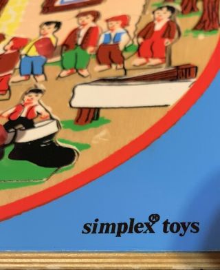 Wood Puzzle Giant Fairy Tale Scene Simplex Toys Made in Belgium 7 1/2” square 2