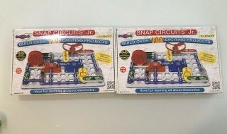 Two Snap Circuits Jr.  Model Sc - 100 Stem Electronics Kits Complete Barely