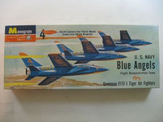 1958 Vintage Monogram 1/101 U.  S.  Navy Blue Angels Grumman F11f - 1 Tigers Pa29 - 98