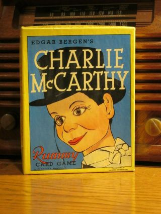 Charlie Mccarthy Rummy Card Game - Whitman 1938 - Perfect Shape Complete