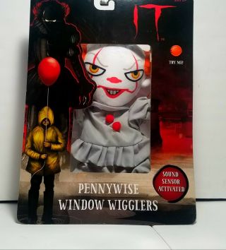 Rare It Pennywise The Clown Holloween Window Wiggler Decoration Sound Sensor Act