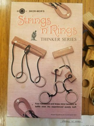 Strings N Rings Disentanglement Puzzles Set Of 4 By Skor Mor (1970 