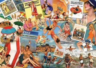 The Saturday Evening Post - “at The Beach” 1000 Pc Jigsaw Puzzle