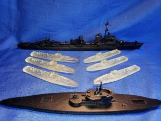 Cruel Seas scale German Kriegsmarine destroyer & 3D printed R - boats & submarine 2