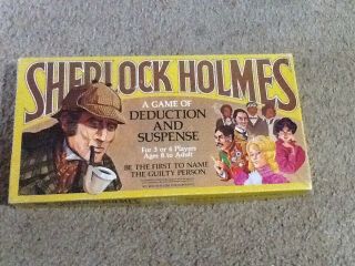 Vintage 1980 Whitman Sherlock Holmes Board Game Deduction Suspense