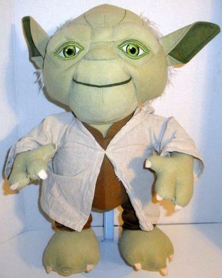 Official Large Star Wars Yoda 18 " Big Stuffed Plush Doll In Cloak Jay Franco Toy