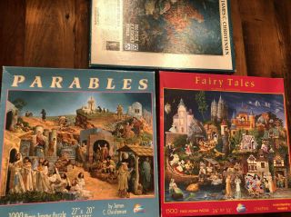 3 James Christensen Puzzles Fairy Tales,  Parables,  Fantasies Of The Sea