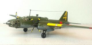 1:72 Scale Built Plastic Model Airplane Japanese Wwii Nakajima Ki - 49 Bomber