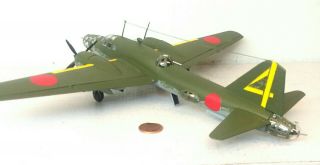 1:72 Scale Built Plastic Model Airplane Japanese WWII Nakajima Ki - 49 Bomber 2