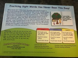 Meet the Sight Words Series Preschool Prep Co Level 3 Set 1 - 12 Books Paperback 2