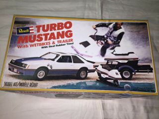 Vintage Revell 79 Turbo Mustang With Wetbikes & Trailer Kit 7401