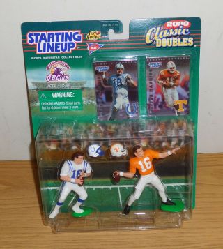 Starting Lineup Peyton Manning 2000 Classic Doubles Nfl Football Colts Vols Ncaa