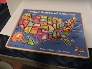 Wooden United States Of America Puzzle