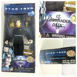 Signed Autographed Brent Spiner Data Star Trek First Contact Action Figure Nos