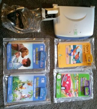 Quantum Pad Leap Frog Learning System W/books,  Pen Power Supply Headphones 3
