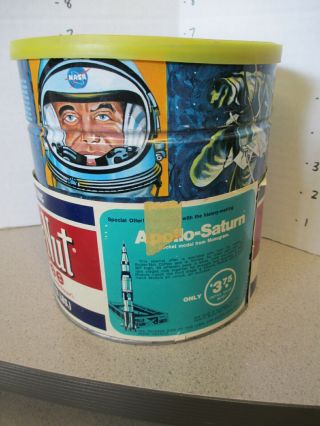 Coffee Can Model Kit Offer Apollo Saturn Space Rocket Ship Astronaut 1960s