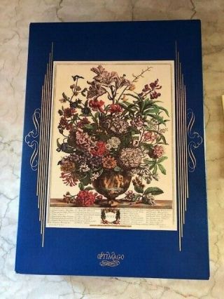 Optimago Hand Cut Wooden Jigsaw Puzzle,  " Furber Flower Engravings ",  Collectors
