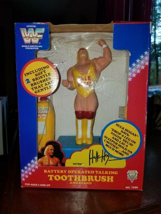 Vintage Wwf Hulk Hogan Battery Operated Talking Toothbrush 1991 Janex Wwe
