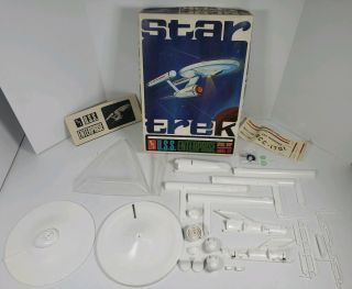 1966 Amt Star Trek Uss Enterprise Space Ship Model 921 - 200 Open Box,  Unassembled