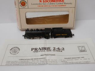Bachmann 51 - 515 - 01 Union Pacific 1836 Prairie 2 - 6 - 2 Steam Locomotive N Scale