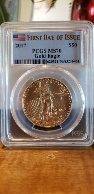2017 1 Oz Gold American Eagle Pcgs Ms 70 First Day Of Issue