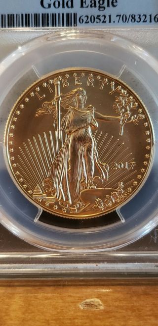 2017 1 oz Gold American Eagle PCGS MS 70 First Day of Issue 2