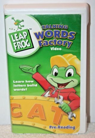 Leapfrog: Talking Words Factory Video (vhs,  2003) Pre - Reading Children Ages 3 - 6