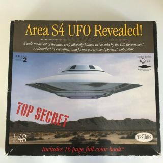 Testors Area S4 Ufo Revealed Alien Craft Model Kit 576 Ufo 1:48