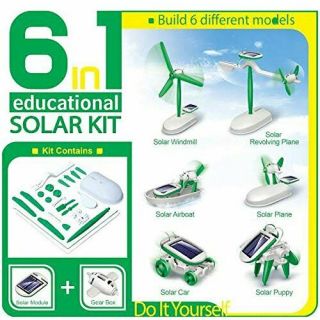 6 - In - 1 Educational Solar Kit Build Your Own Science Toy Diy By Powertrc.