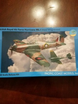 Pacific Coast Models 1/32 British Raf Hurricane Mk.  1 Metal Wing Version 32012