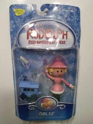 Rudolph The Red Nosed Reindeer Pink Girl Elf Rare Figure