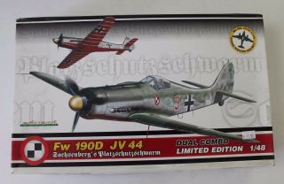 Eduard L.  E.  Fw 190d Jv 44 Markings,  Dual Pack 1/48 W Bonus Me 262 In 1/144 1154