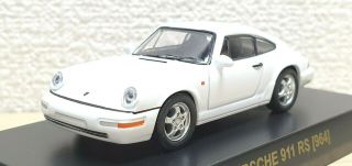 1/64 Kyosho Porsche 911 Rs (964) White Diecast Car Model