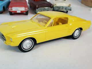 1967 Ford Mustang Fastback Yellow Dealer Promo Car Amt